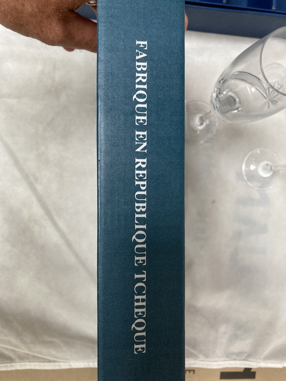 Image 1 of 6 kristallen champagneglazen Tsjechië 90'S