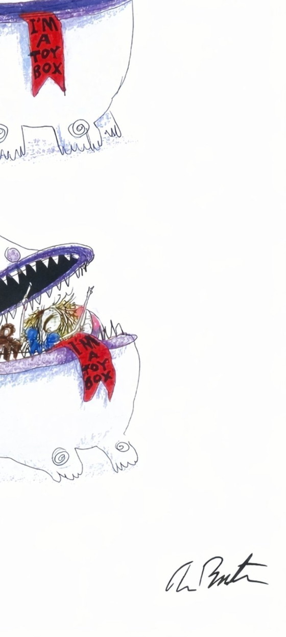 Image 1 of Tim Burton – Je suis une boîte à jouets – Tirage officiel signé en édition limitée – 20 x 30 cm