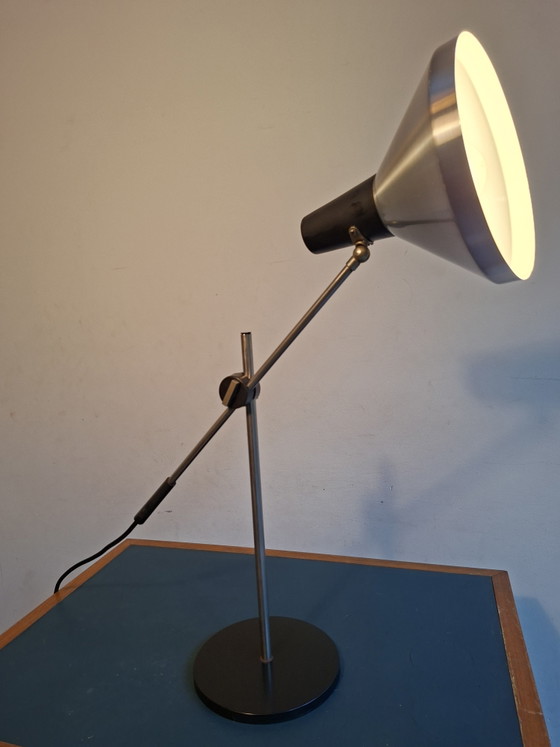Sleek Vintage Industrial Desk Lamp, Dutch Design Sixties – Hala, Reading Lamp, Aluminium, Metal (photo 10 of 15)