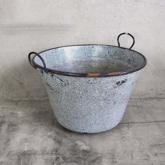 Antico calderone metallico blu (c.1920) – Oggetti decorativi, Rustic (photo 5 of 15)