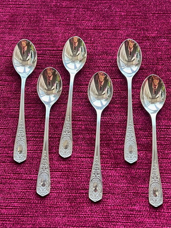 Set Teelöffel, Besteckkassetten, Metall, Silber (Foto 2 von 6)