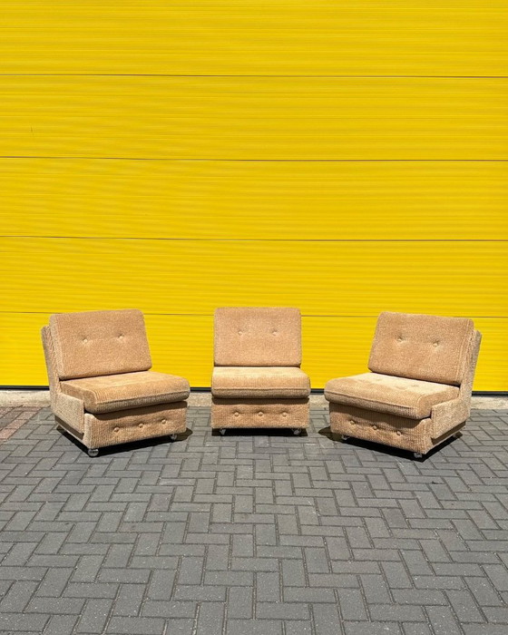 Vintage beige corduroy modular sofa – 70s – Velvet (photo 15 of 18)