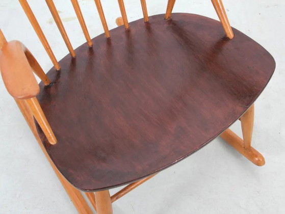 Sedia a dondolo scandinava di Illum Wikkelso, modello IW3 – Eilersen, Sedie a dondolo, Wood (photo 6 of 9)
