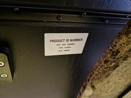 Image 1 of Ensemble de tables basses Leolux Iduno – Marbre Emperador Marron & Chêne Santos