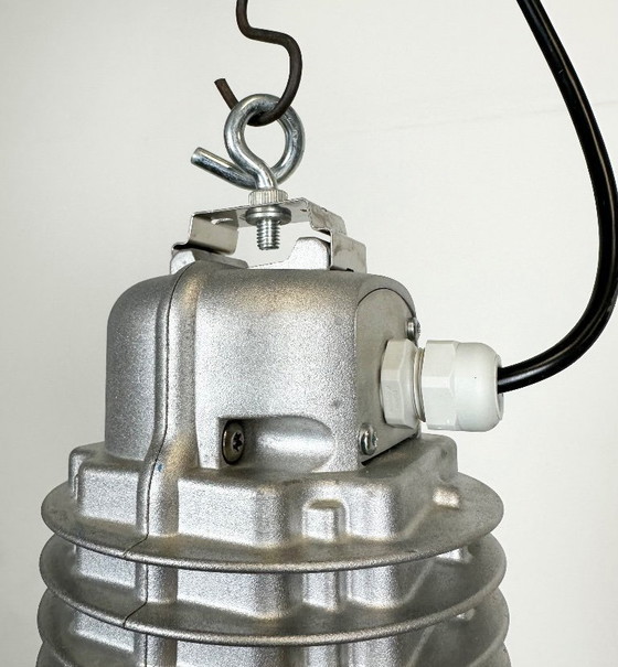 Image 1 of Industrielle Pendelleuchte mit Glasabdeckung von Charles Keller für Zumtobel, 1990er Jahre