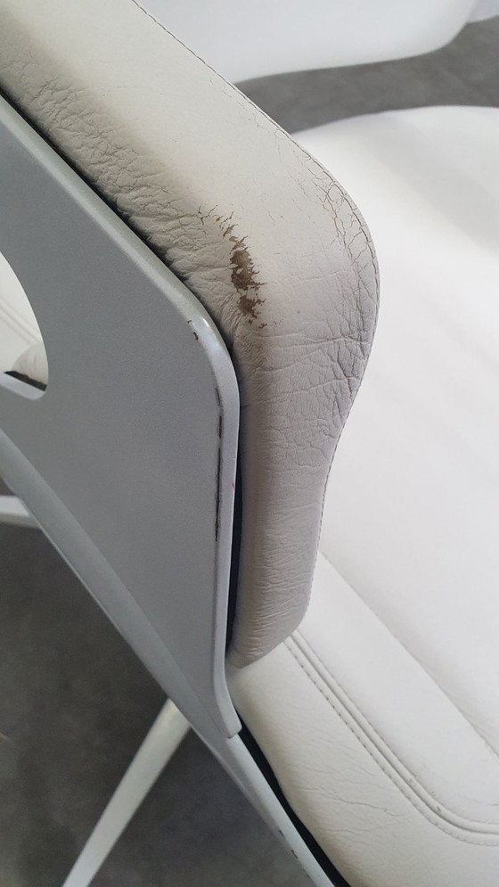 Image 1 of Interstuhl Silver 162S Bürostuhl, weißes Leder, James Bond