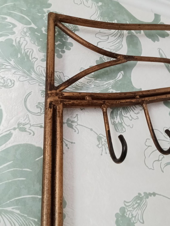 Image 1 of 3 delig Palazzo art / art nouveau vestibule set spiegel kapstok paraplu houder goud metaal kleur