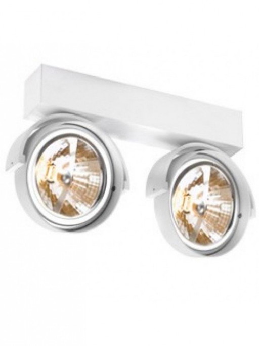 Faretto doppio Delta Light Edge, bianco