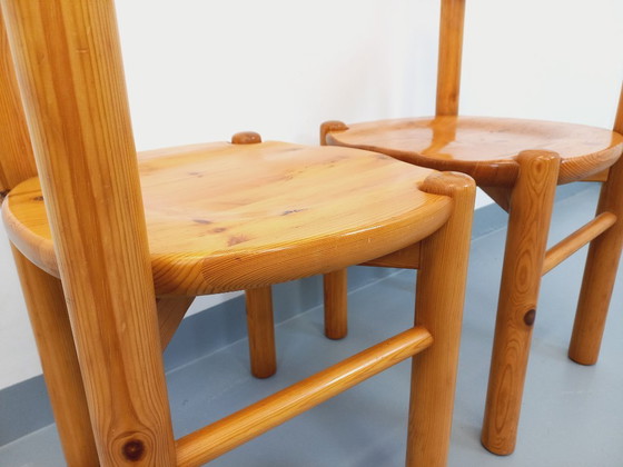 Image 1 of Set di 2 sedie vintage scandinave in pino Rainer Daumiller degli anni '60/'70