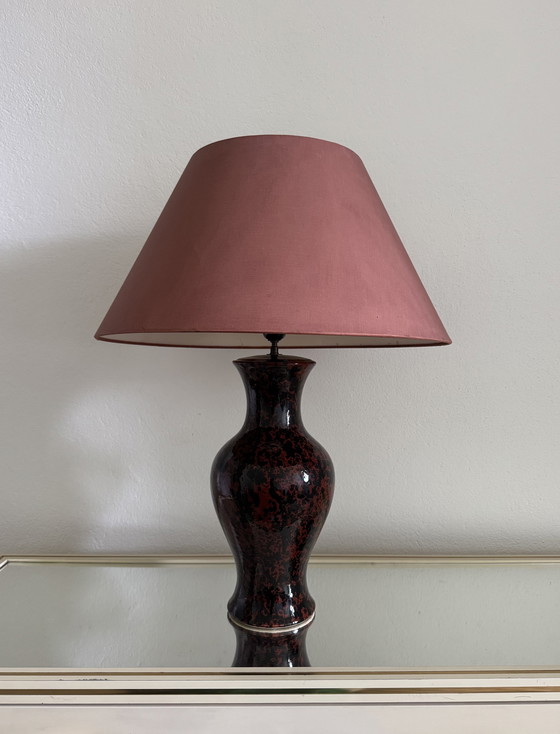 Image 1 of Lampe Steingut Charolles écaille 80er Jahre