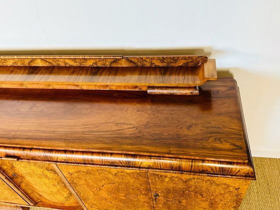 Image 1 of Sideboard im Art-Deco-Stil aus Nussbaummaserholz, Frankreich, 1930