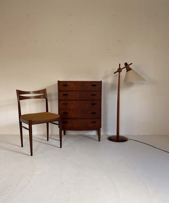 Image 1 of Vintage Teakhouten Vloerlamp, Dyrlund ‘70