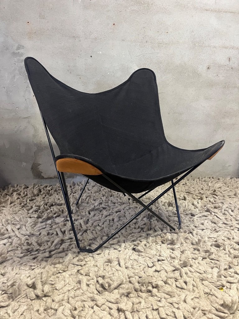 Cuero Butterfly Chair Mariposa Black Canvas | €450 | Whoppah