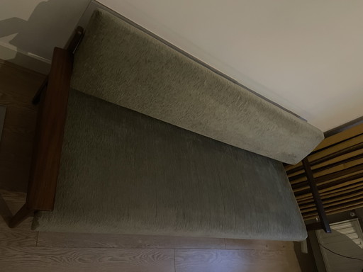 Canapé vintage, Size - See Photo, Solid Wood, Vintage Sofa Bed, Olive Green