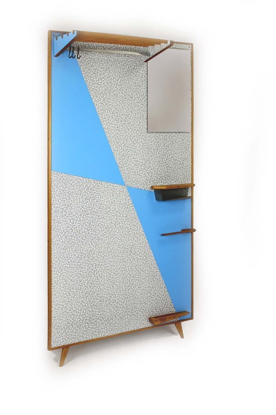 Image 1 of Restored Vintage Geometric Coat Rack from Drevokov Blatna, 1972