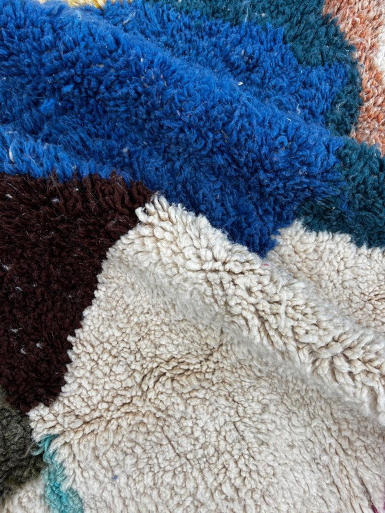 Image 1 of Kleurrijk Berber Marokkaans Beni Ourain wollen tapijt 220x310 cm - Berber Marokkaans tapijt