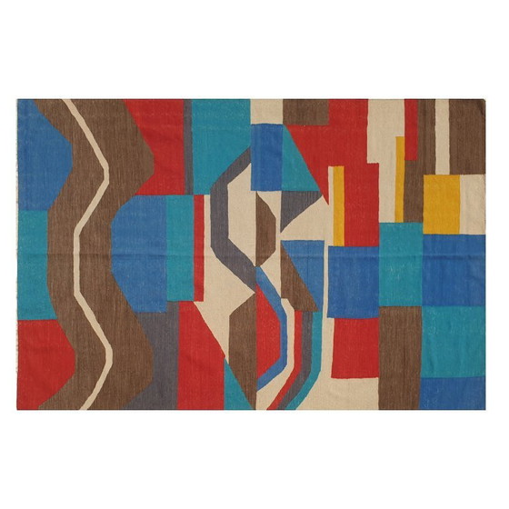 Tapis Tapisserie Sonia Delaunay Serpent Noir | Laine Fait Main | 208×308 cm – Cotton (photo 2 of 12)