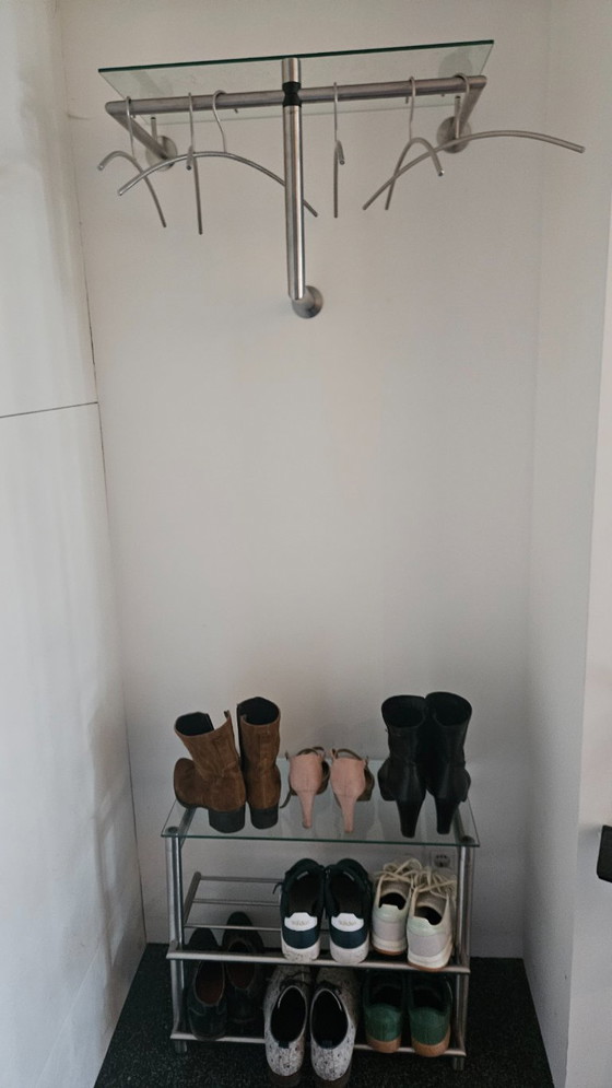 Zack Abilio Zapatero de Acero Inoxidable Mate – Estanterías de pared, rvs (photo 5 of 5)