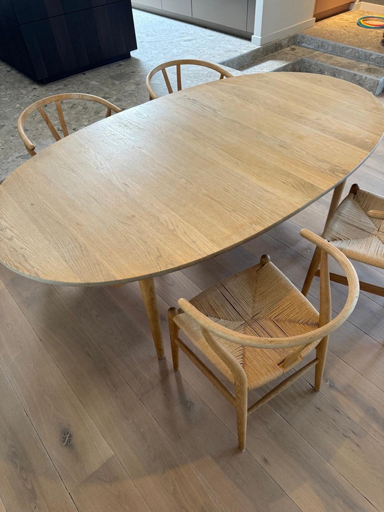 Image 1 of Carl Hansen & Son dining table with chairs