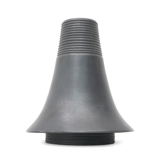 Vaso "Vulcani" in ceramica nera di Franco Bresciani per Gabbianelli, anni '70