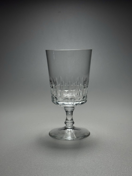 Image 1 of Set di 6 grandi bicchieri da vino in cristallo tagliato a mano – De Rupel, Boom – Art Déco, anni '30