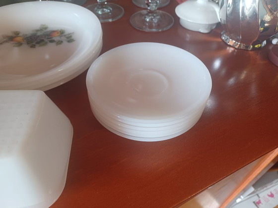 Image 1 of Large lot of vintage Arcopal Fruit de France dinnerware