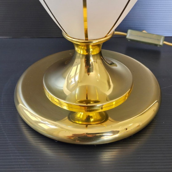 Image 1 of IMPORTANT VINTAGE 1970s AMPHORUS LAMP IN CERAMIC & GILT BRASS 70S TRANSVAAL