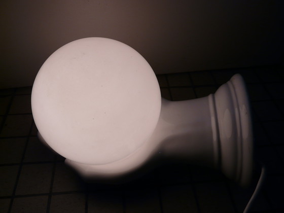 Image 1 of Witte Keramische Hand Wandlamp Vintage jaren 70