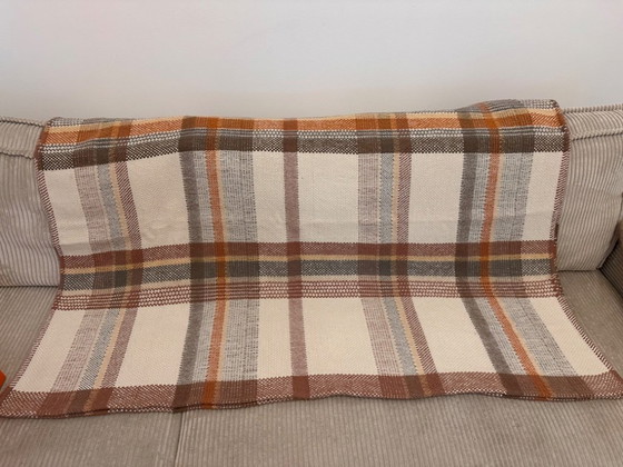 Image 1 of Large Hermes plaid in mint condition
