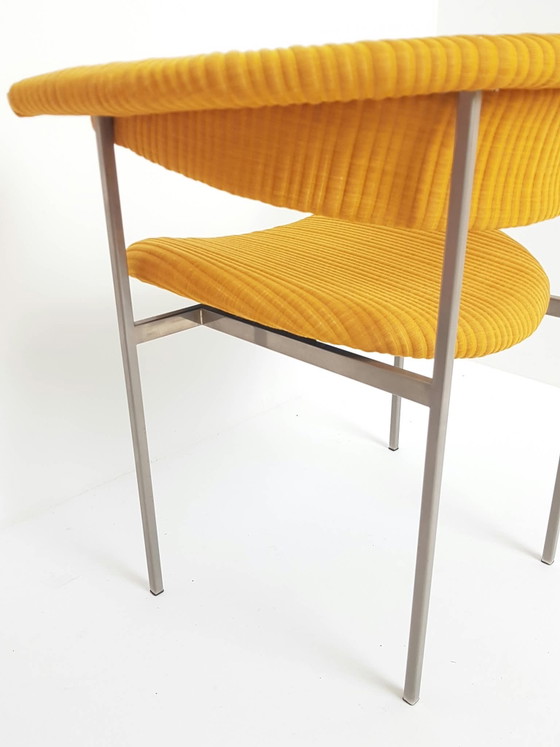 Vintage Rudolf Wolf Meander chair newly upholstered Kvadrat fabric, Armchairs, Metal, Textile, Yellow (photo 8 of 8)
