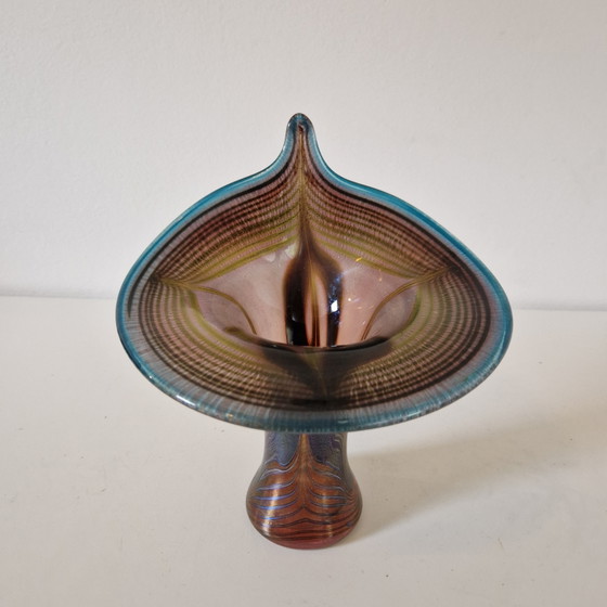 Image 1 of Vaso vintage in vetro soffiato a mano Erwin Eisch del 1989