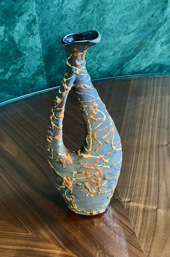 Sculptural Italian Ceramic Pitcher Vase — For Antoniazzi, C. 1950 (Impeccable Condition) (photo 13 of 15)