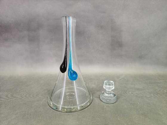Image 1 of Boheemse Crystalex handgeblazen karaf met zes glazen, set uit de jaren 1990.
