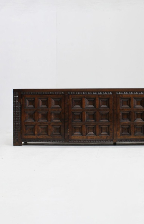 Image 1 of Vintage Spanish Brutalist Sideboard Dresser
