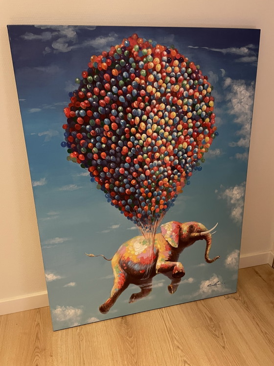Dipinto Elefante Volante – Dipinti e disegni, Altro (photo 2 of 5)