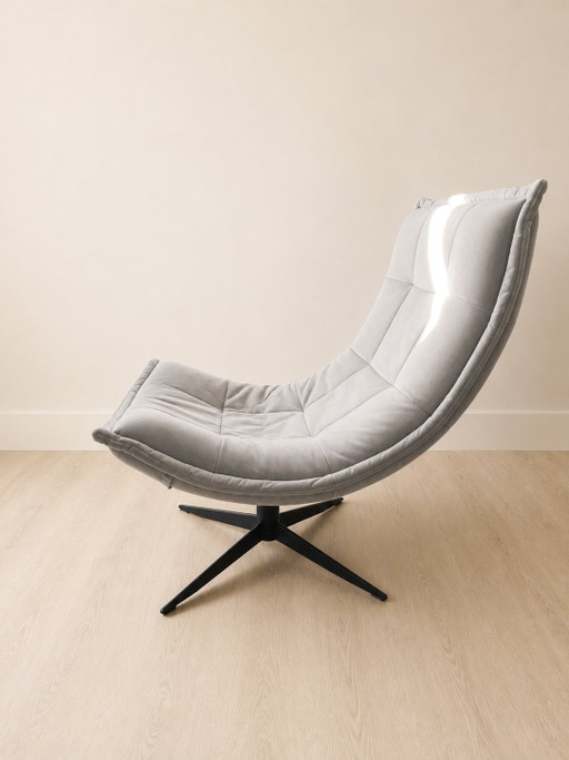 Draaifauteuil | grijs velours