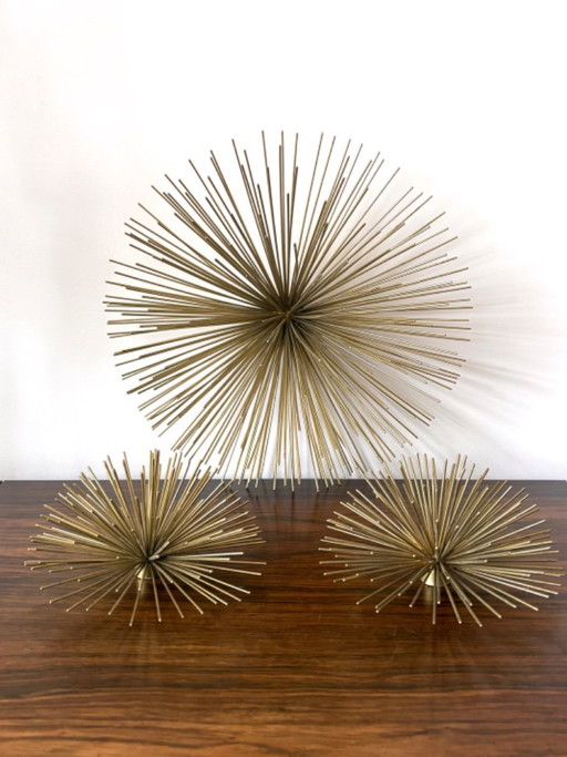 Dekorative Ornamente mit Stacheln im Mid-Century-Stil