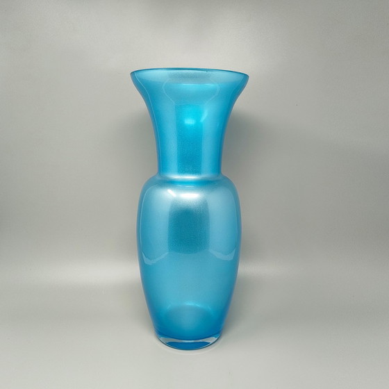 Image 1 of 1970s Astonishing Blue Vase by Jean Close for Michielotto, Made in Italy