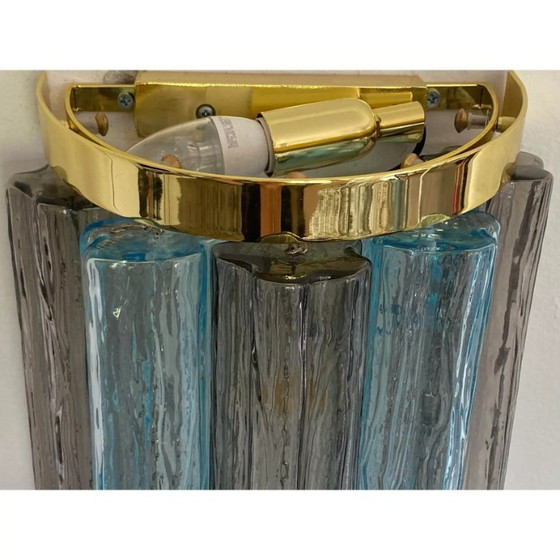 Image 1 of Lámpara de pared escultórica Tronchi de cristal de Murano – Hecha a mano en Italia