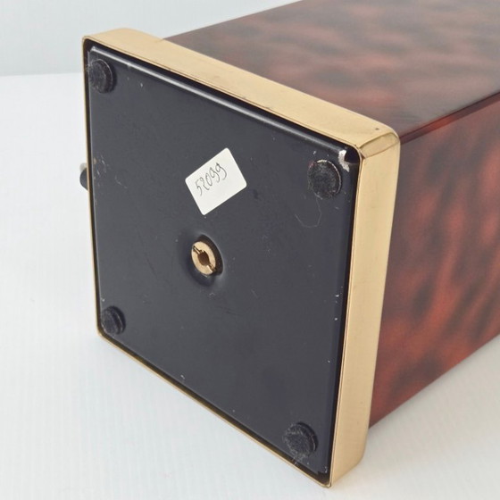 Image 1 of Vintage lamp uit de jaren 70 van Jean-Claude Mahey, uitgevoerd in schildpadkleurig metaal en verguld messing.