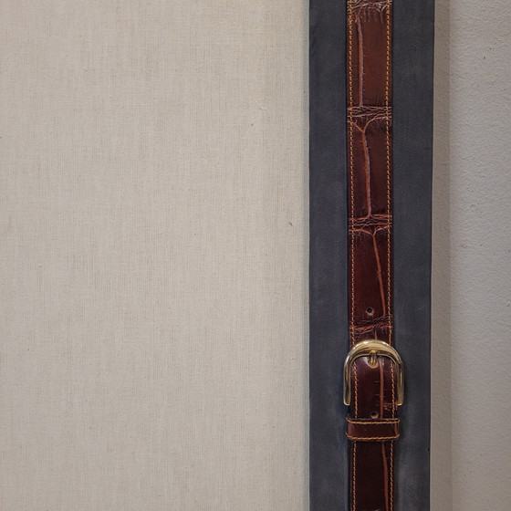 Image 1 of Cornice Marco Tadini in pelle, stile Hermès, anni &#39;90 - Spagna