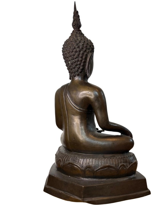 Thai Bronze Buddha – Large Temple Statue – Rattanakosin Style 55cm – Sculpture (photo 4 of 10)