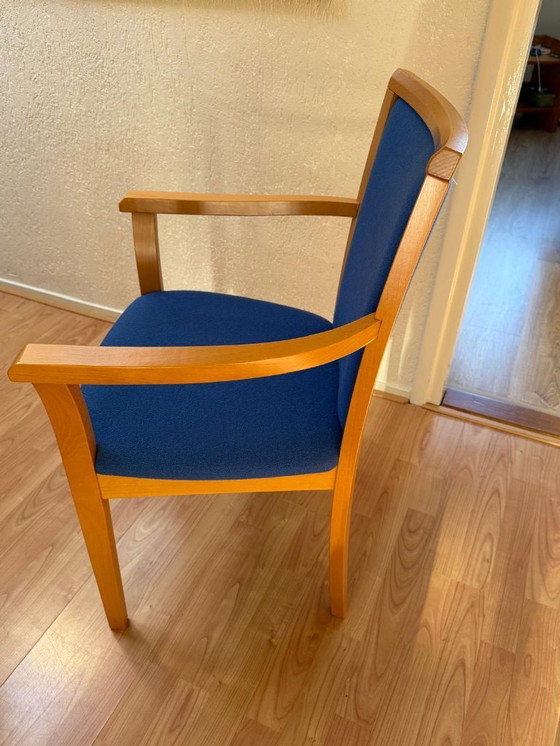 Image 1 of 2 chaises de salle à manger robustes bleu roi