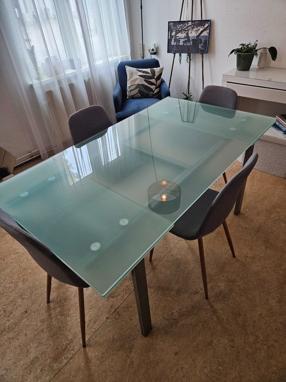 Image 1 of Effezeta Design Glass Table - tavolo allungabile