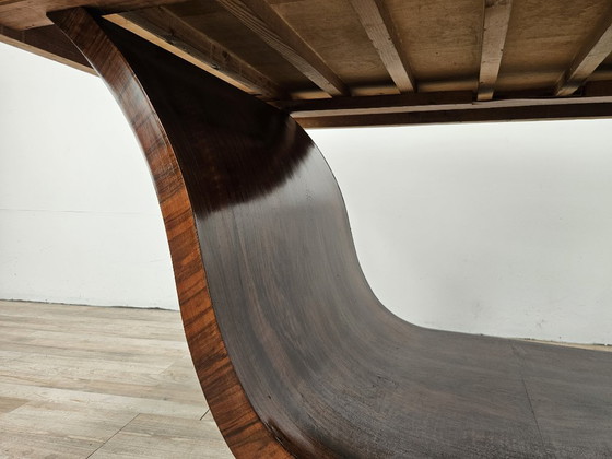 Art Decò Dining Table in Walnut Burl, 1940 – Wood (photo 15 of 21)