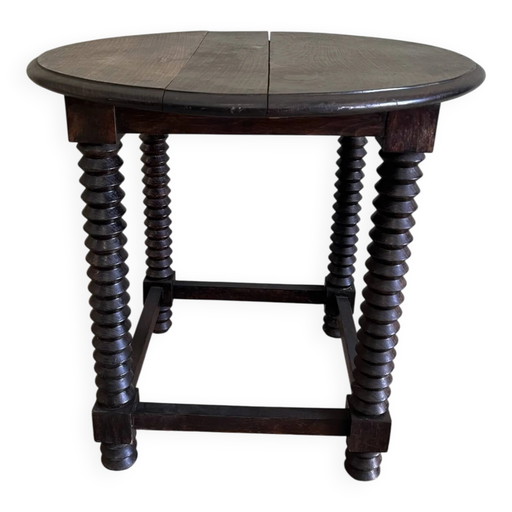 Side table with press screw style legs