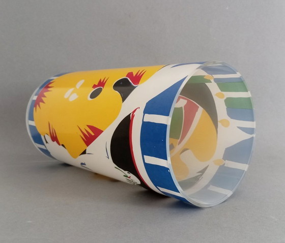 Image 1 of Paul Giovanopulos - enorme vaso artistico in vetro postmoderno/astratto Ritzenhoff Germania ca. 1990