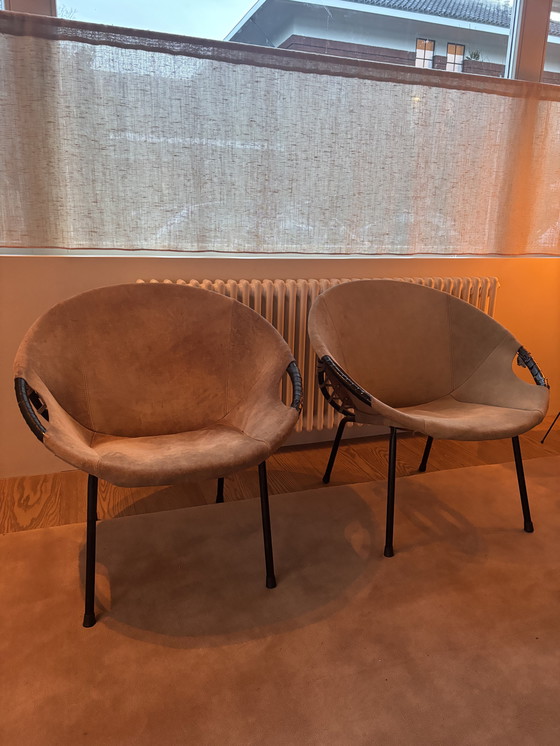 Image 1 of 2x Vintage Balloon Chairs - Lusch Erzeugnis - 1960's