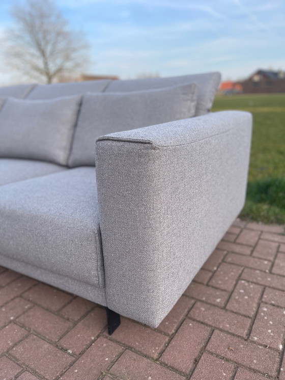 Image 1 of Montel Grey 4-Seater Fabric Sofa