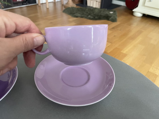 Image 1 of Kop en schotel Arzberg en Douwe Egberts kleur